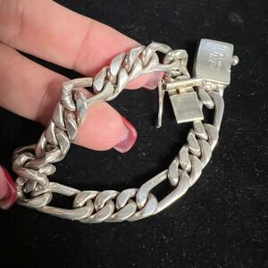 TAXCO 925 STERLING SILVER VINTAGE FIGARO BRACELET